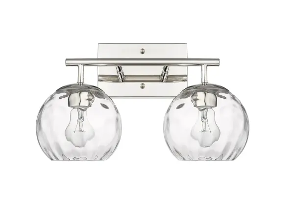 Mackenzie 2-Light Bath Sconce in Polished Nickel - Image 1