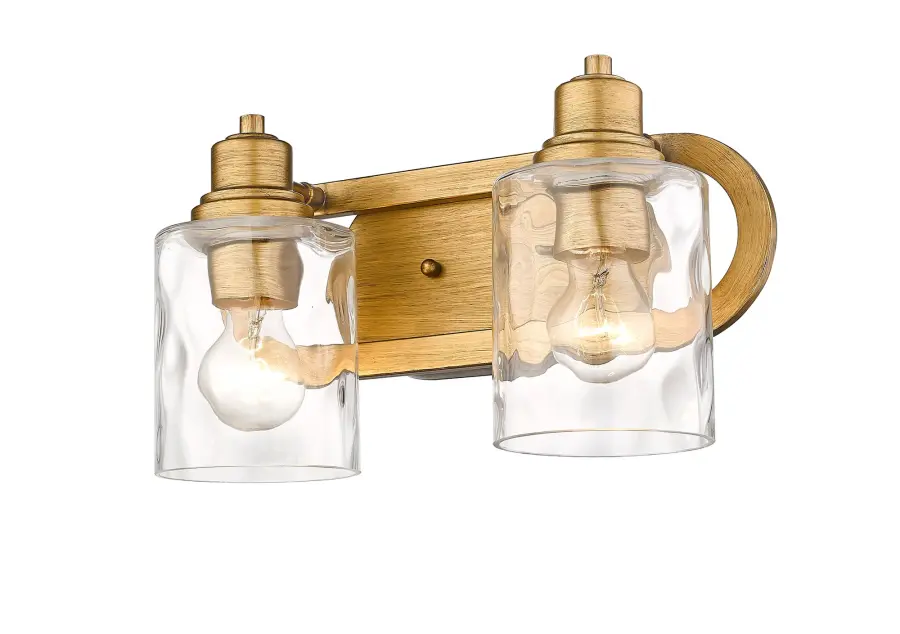 Lumley 2-Light Bath Sconce in Antique Gold - Image 4