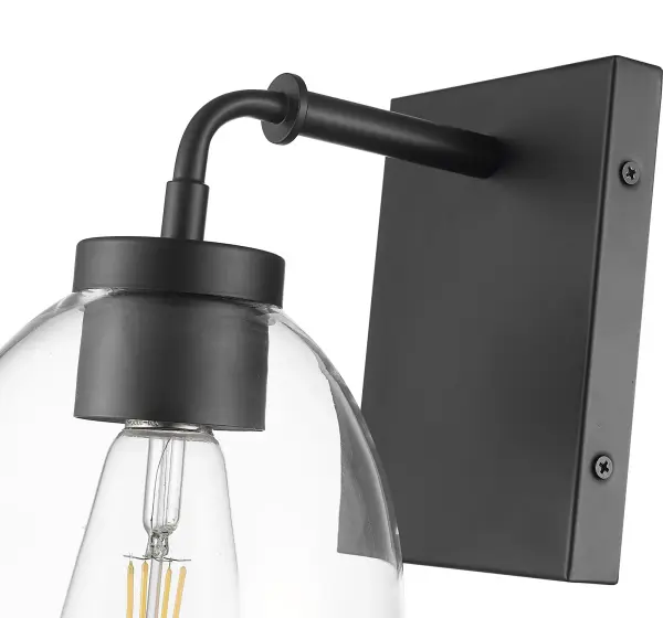 Dawes 1-Light Wall Sconce in Matte Black - Image 7