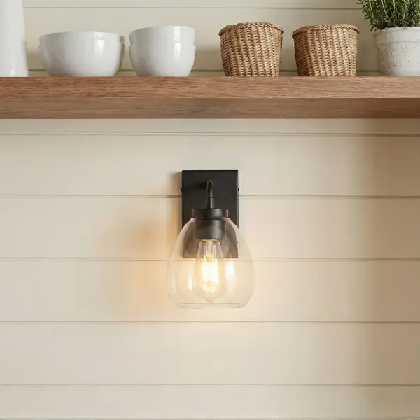 Dawes 1-Light Wall Sconce in Matte Black - Image 9