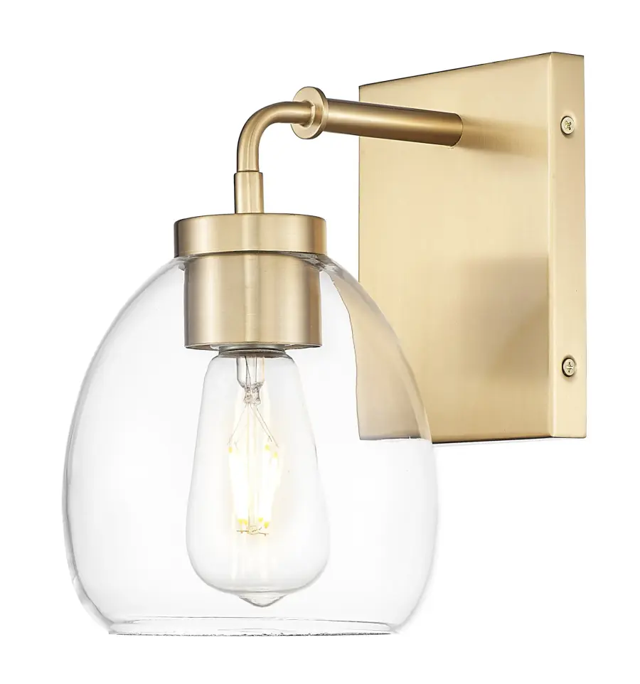 Dawes 1-Light Wall Sconce in Brass/Bronze - Image 1