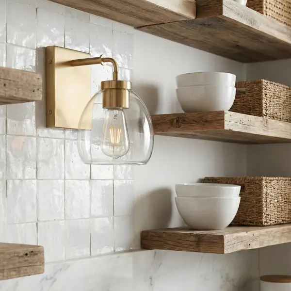 Dawes 1-Light Wall Sconce in Brass/Bronze - Image 9