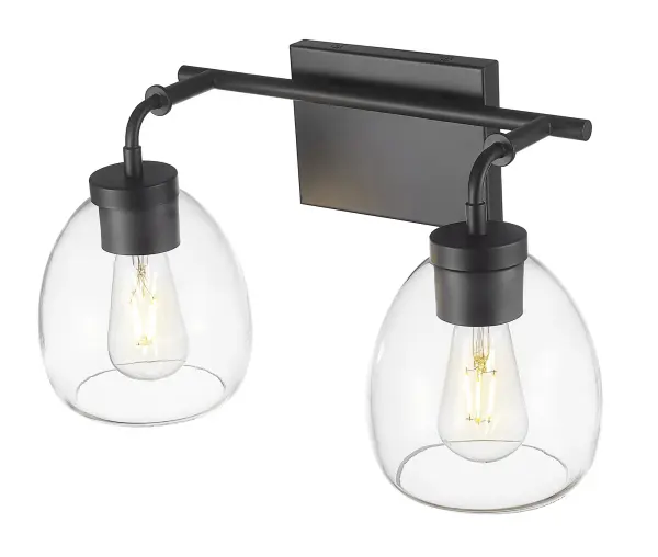 Dawes 2-Light Wall Sconce in Matte Black - Image 3