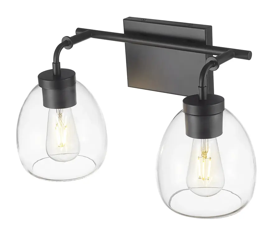 Dawes 2-Light Wall Sconce in Matte Black - Image 3