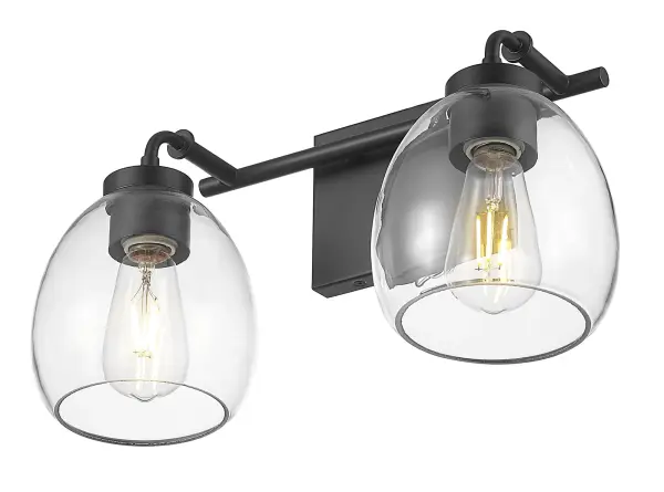 Dawes 2-Light Wall Sconce in Matte Black - Image 4