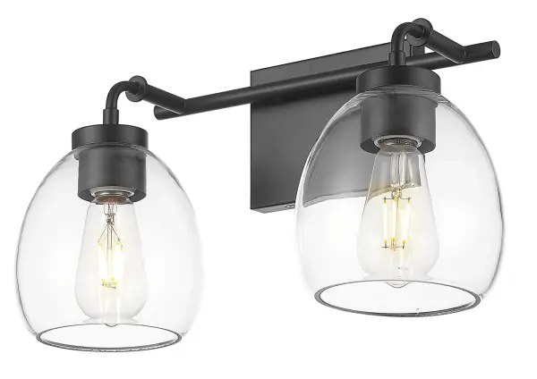 Dawes 2-Light Wall Sconce in Matte Black - Image 6