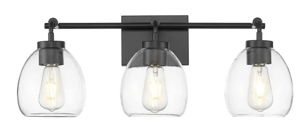Dawes 3-Light Wall Sconce in Matte Black - Image 2