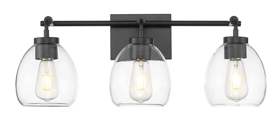 Dawes 3-Light Wall Sconce in Matte Black - Image 2