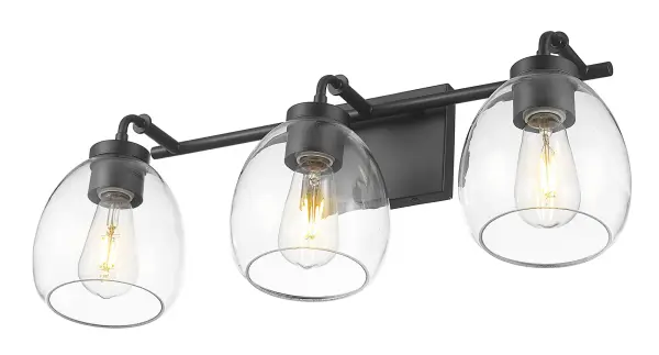 Dawes 3-Light Wall Sconce in Matte Black - Image 4