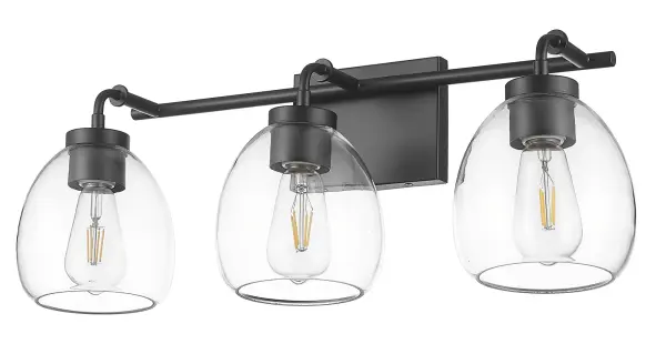 Dawes 3-Light Wall Sconce in Matte Black - Image 5