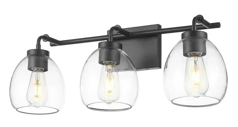 Dawes 3-Light Wall Sconce in Matte Black - Image 6