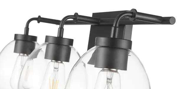 Dawes 3-Light Wall Sconce in Matte Black - Image 8