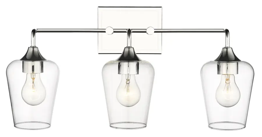 Gladys 3-Light Wall Light in Polished Nickel - Image 1