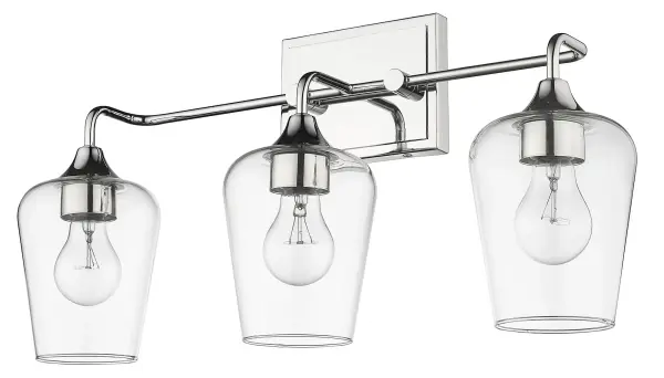Gladys 3-Light Wall Light in Polished Nickel - Image 3