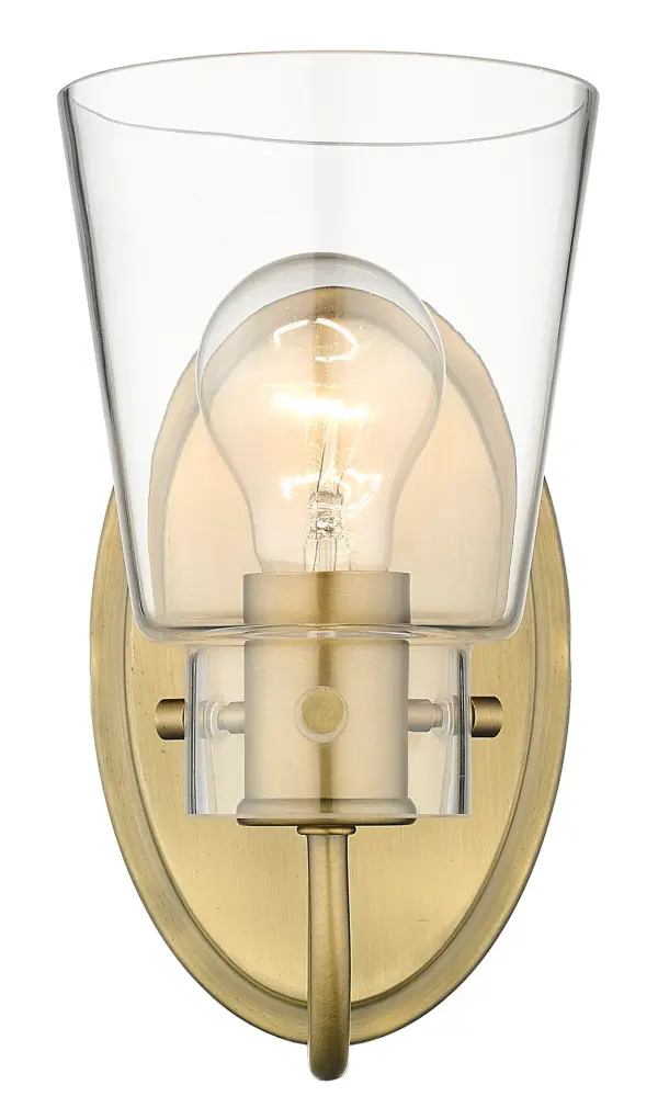 The Bristow wall sconce combines vintage industrial style with modern functionality. Its antique textured bronze finish and clear glass shade create warm, inviting illumination ideal for bathroom vanities and hallways.