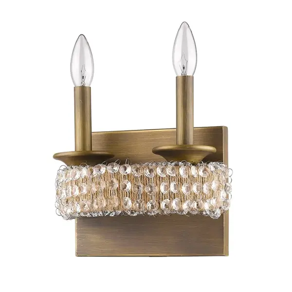 The Ava 2-Light Sconce combines raw brass finish with steel construction for a refined industrial aesthetic. Its compact 8.5" height and dual candelabra sockets provide versatile ambient lighting ideal for bathrooms, hallways, and accent walls.