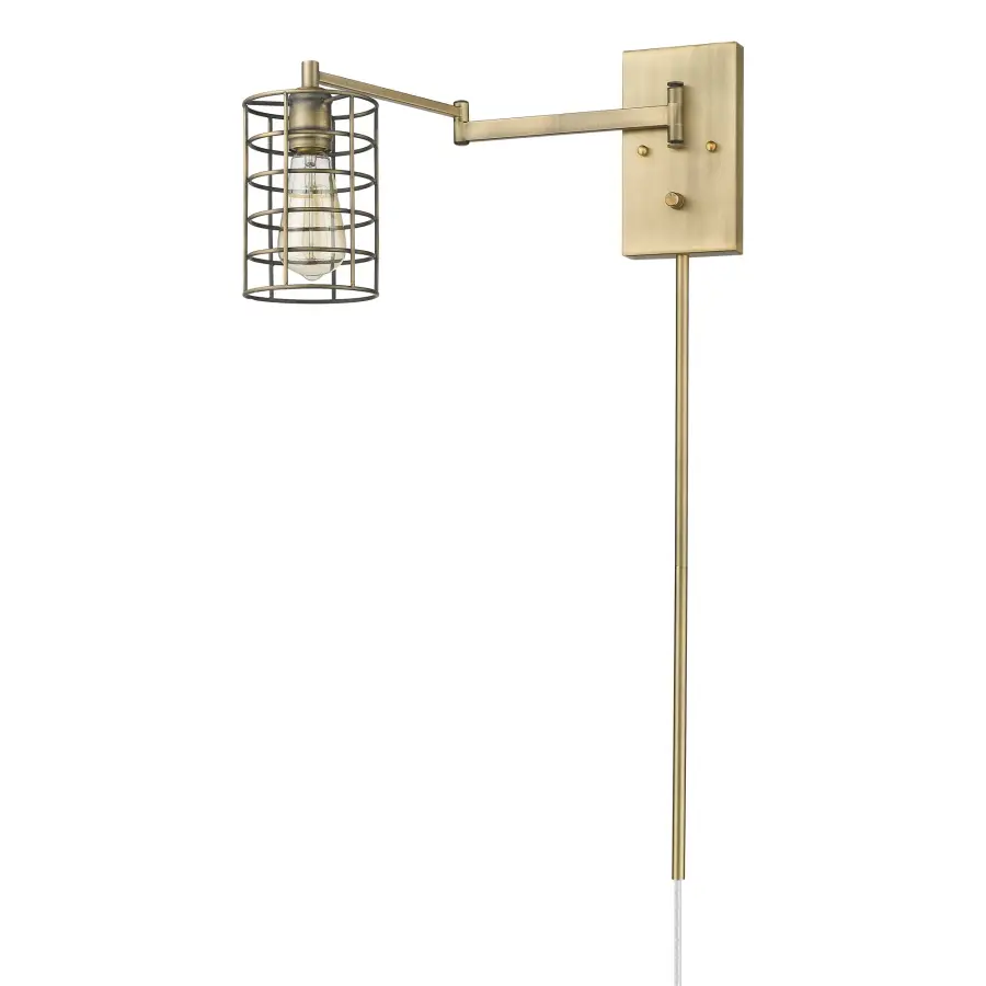Jett 1-Light Sconce in Aged Brass - Image 1