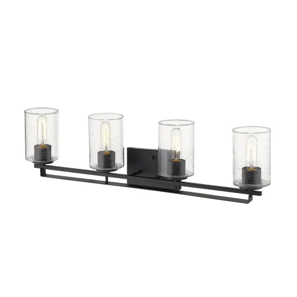 Bold Industrial Vanity Lighting with Vintage Glass Charm - Image 4