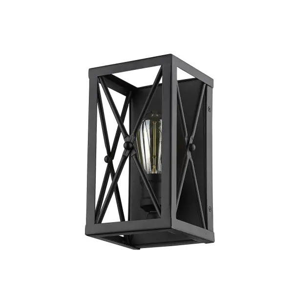 Brooklyn 1-Light Matte Black Wall Sconce - Image 1