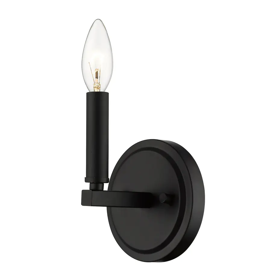 Sawyer 1-Light Matte Black Wall Sconce - Image 2