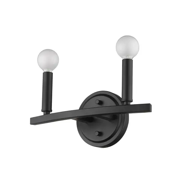 Sawyer 2-Light Vanity Sconce in Matte Black - Image 3
