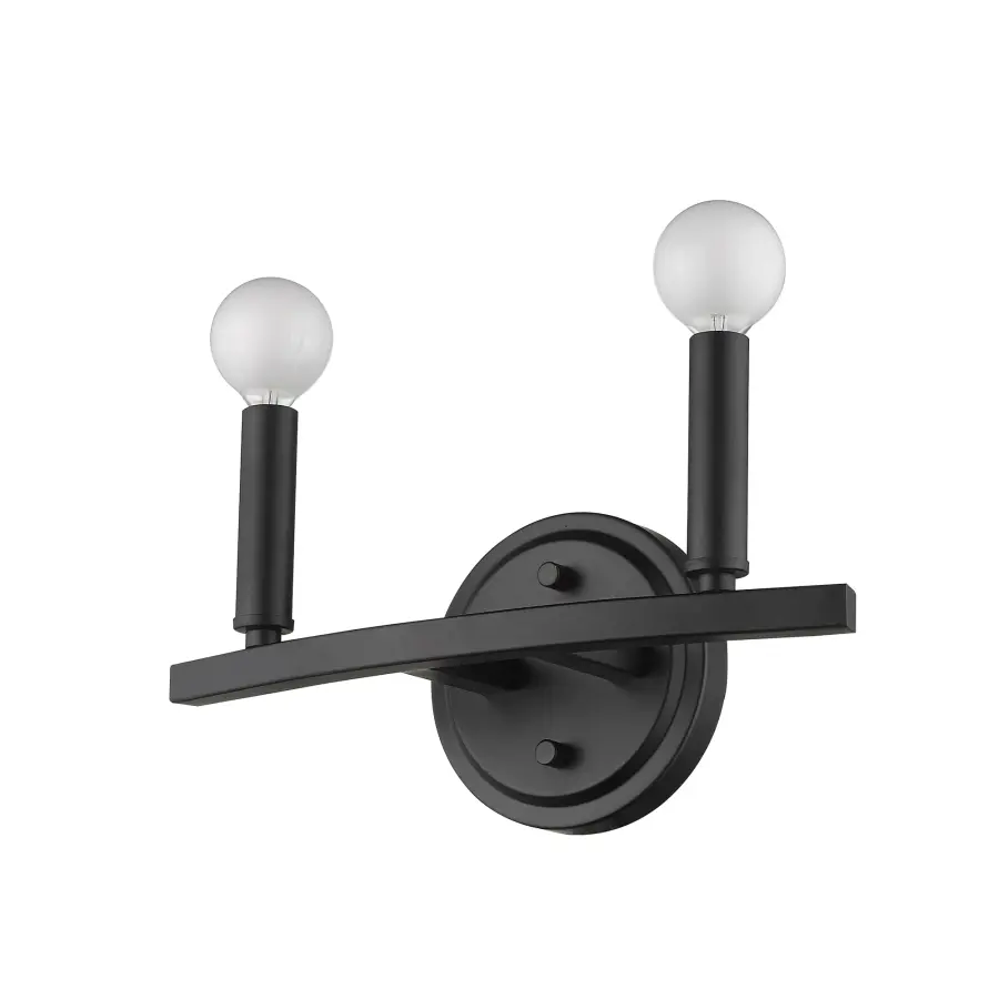 Sawyer 2-Light Vanity Sconce in Matte Black - Image 3