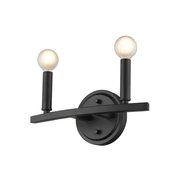 Sawyer 2-Light Vanity Sconce in Matte Black - Image 4