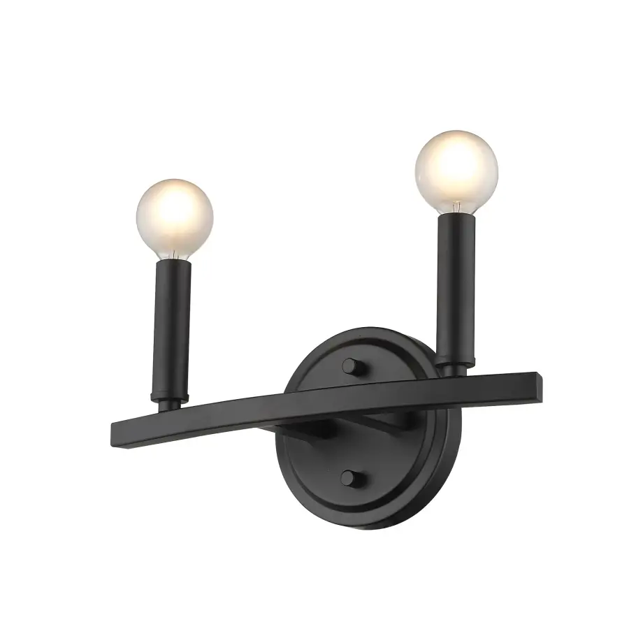 Sawyer 2-Light Vanity Sconce in Matte Black - Image 4