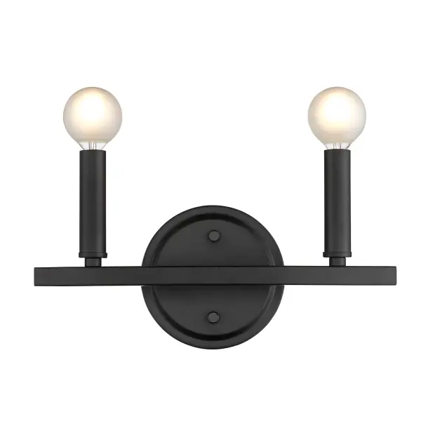 Sawyer 2-Light Vanity Sconce in Matte Black - Image 6