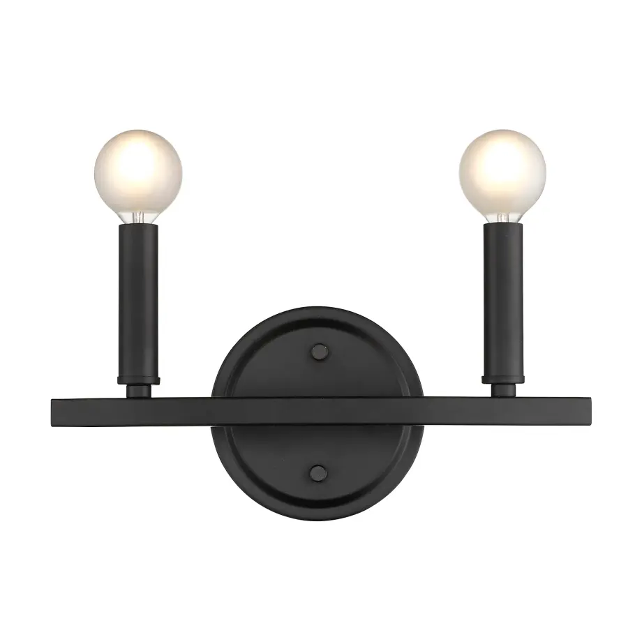 Sawyer 2-Light Vanity Sconce in Matte Black - Image 6