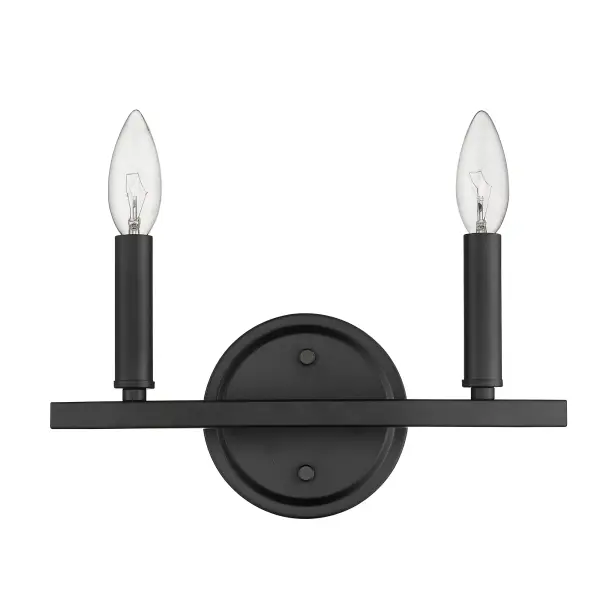 Sawyer 2-Light Vanity Sconce in Matte Black - Image 7