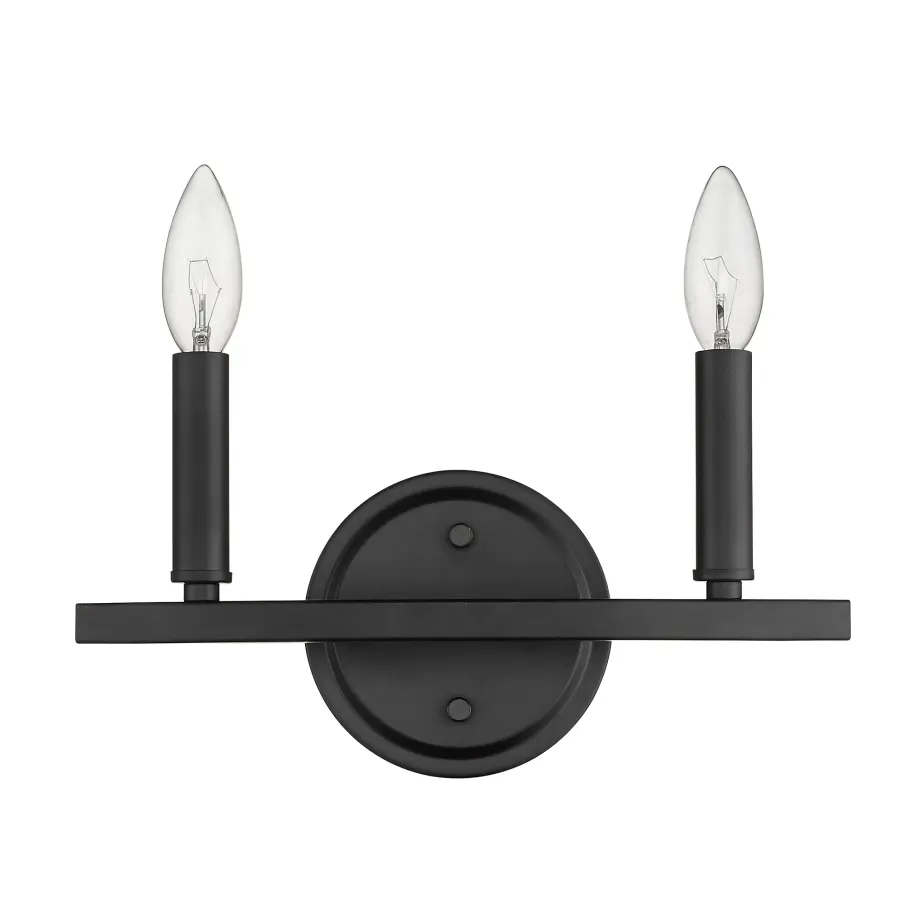 Sawyer 2-Light Vanity Sconce in Matte Black - Image 7