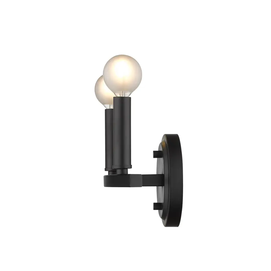 Sawyer 2-Light Vanity Sconce in Matte Black - Image 9