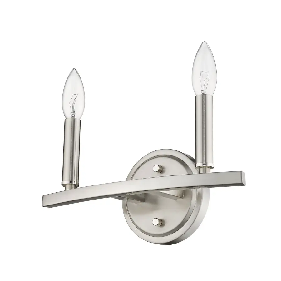 Sawyer 2-Light Vanity Sconce in Satin Nickel - Image 1