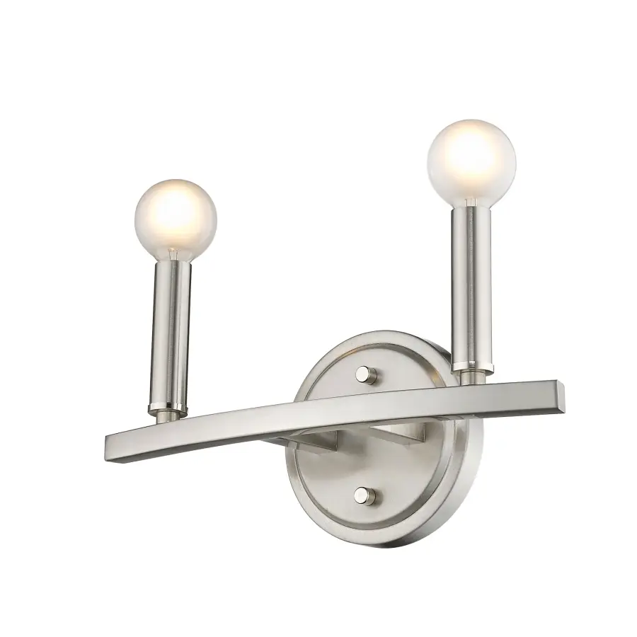 Sawyer 2-Light Vanity Sconce in Satin Nickel - Image 3