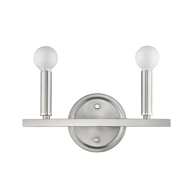 Sawyer 2-Light Vanity Sconce in Satin Nickel - Image 4