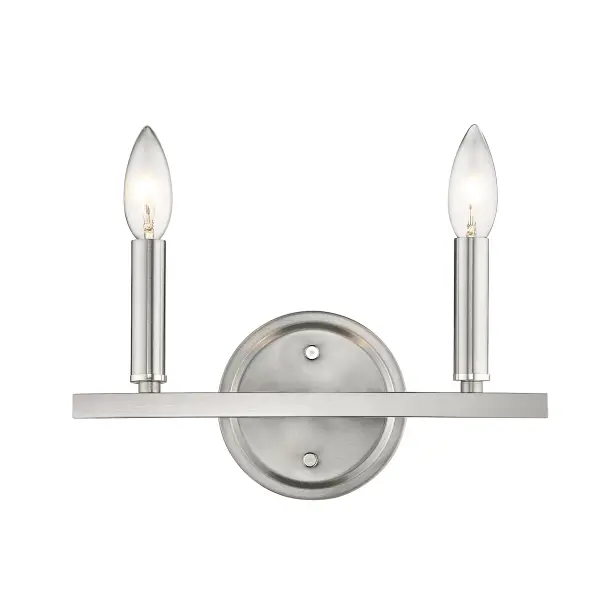 Sawyer 2-Light Vanity Sconce in Satin Nickel - Image 6