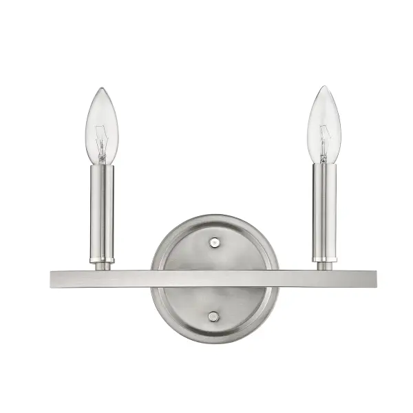 Sawyer 2-Light Vanity Sconce in Satin Nickel - Image 7
