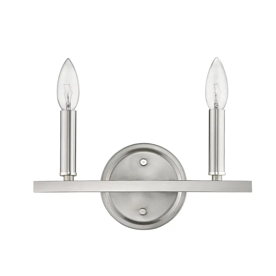 Sawyer 2-Light Vanity Sconce in Satin Nickel - Image 7