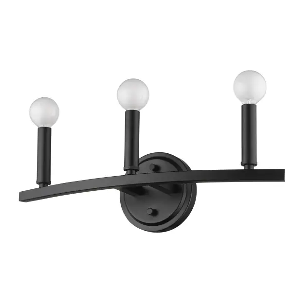 Sawyer 3-Light Vanity Sconce in Matte Black - Image 3