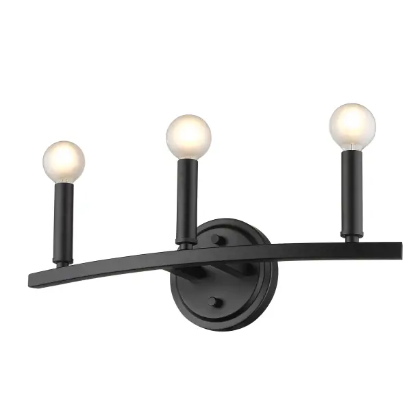 Sawyer 3-Light Vanity Sconce in Matte Black - Image 4