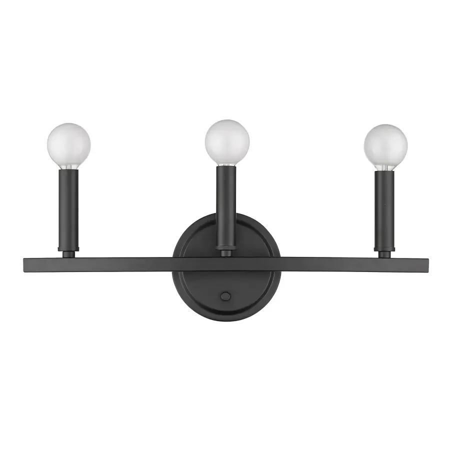 Sawyer 3-Light Vanity Sconce in Matte Black - Image 5