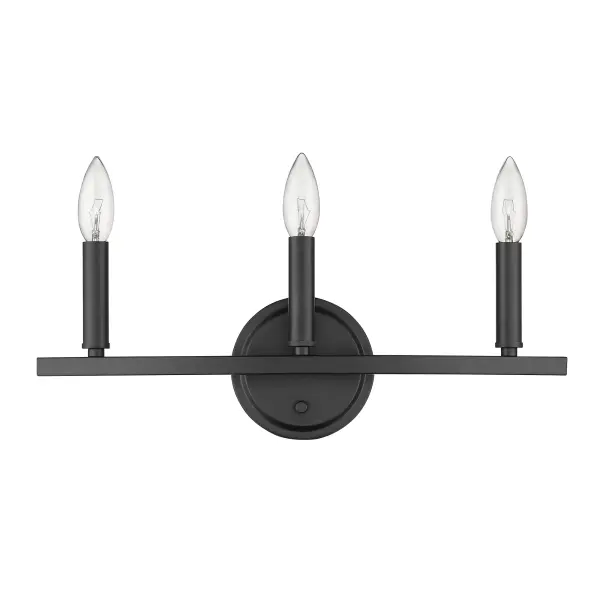 Sawyer 3-Light Vanity Sconce in Matte Black - Image 7