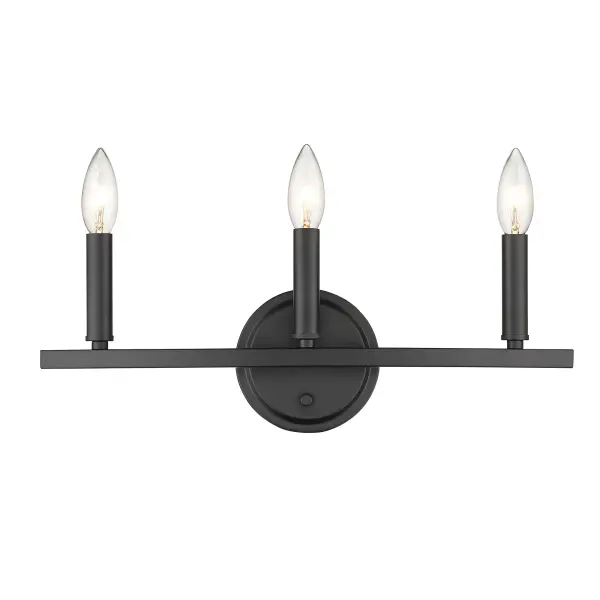 Sawyer 3-Light Vanity Sconce in Matte Black - Image 8