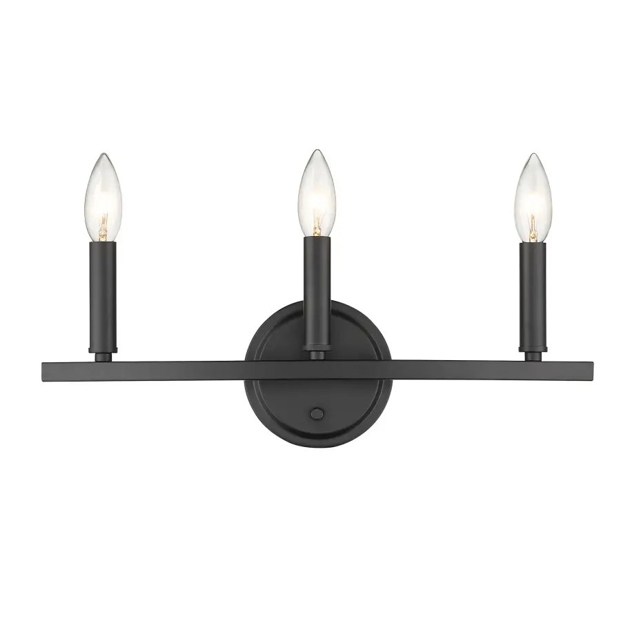 Sawyer 3-Light Vanity Sconce in Matte Black - Image 8