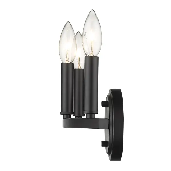 Sawyer 3-Light Vanity Sconce in Matte Black - Image 9