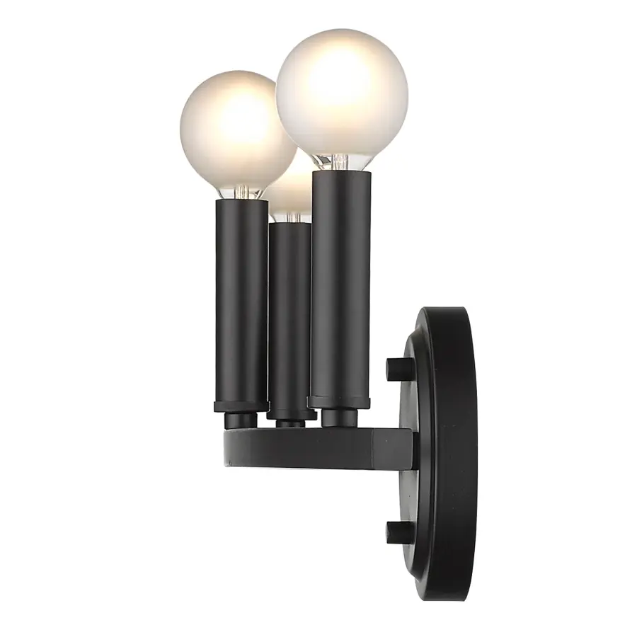 Sawyer 3-Light Vanity Sconce in Matte Black - Image 10