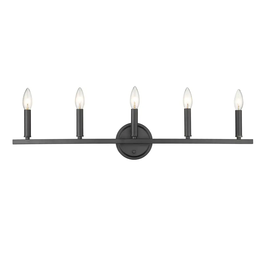 Sawyer 5-Light Vanity Sconce in Matte Black - Image 5