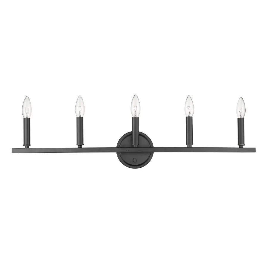 Sawyer 5-Light Vanity Sconce in Matte Black - Image 6