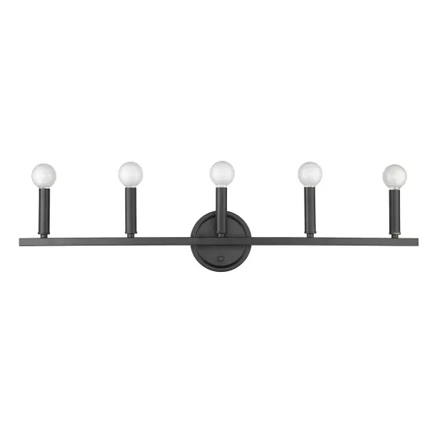 Sawyer 5-Light Vanity Sconce in Matte Black - Image 8